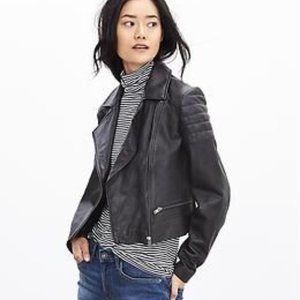 Banana Republic Black Leather Moto Jacket
